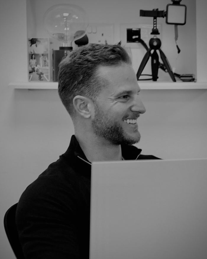 Tom Williams at work at the Make Mortgages Easy office